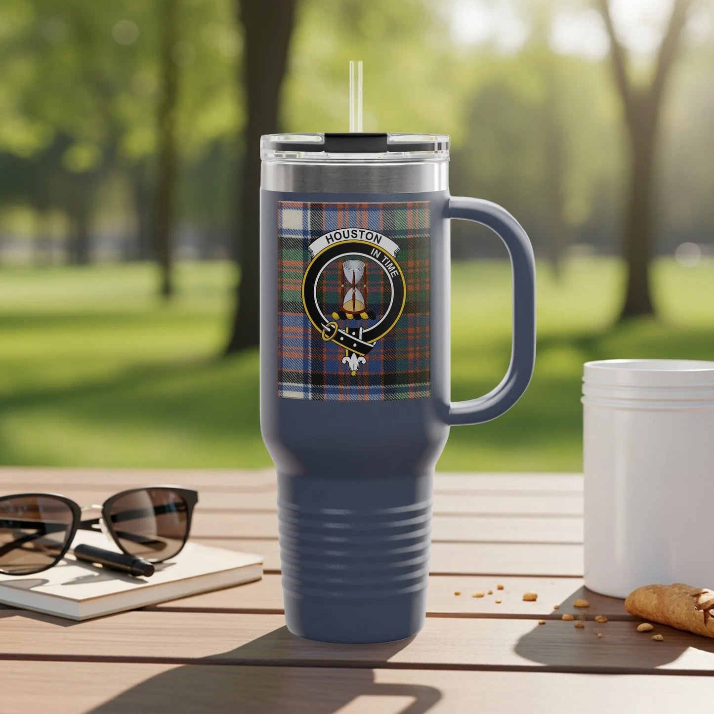 Houston Plaid Design Large Travel Mug product