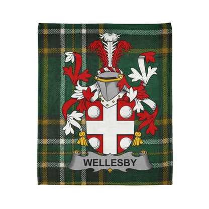 Wellesby Family Crest Tartan Decor Blanket product