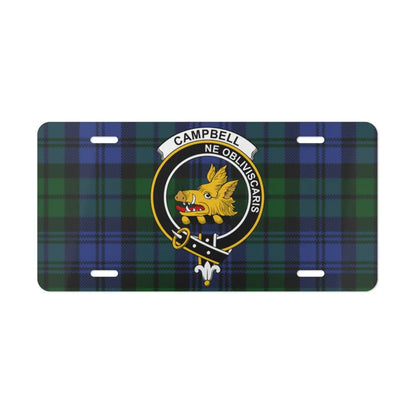 Campbell Clan Crest Tartan Design License Plate product