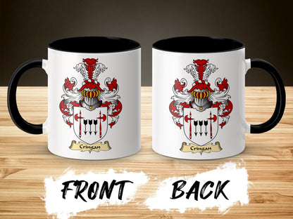 Cringan Scottish Clan Coat of Arms Accent Coffee Mug - Living Stone Gifts