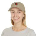 MacNicol Scorrybreac clan cap in khaki — printed tartan and crest on unstructured cotton cap