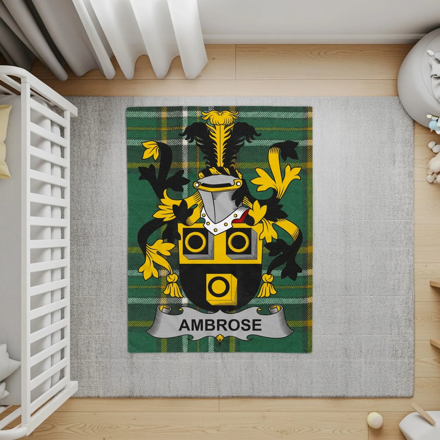 Ambrose Family Crest Indoor Decorative Rug Product
