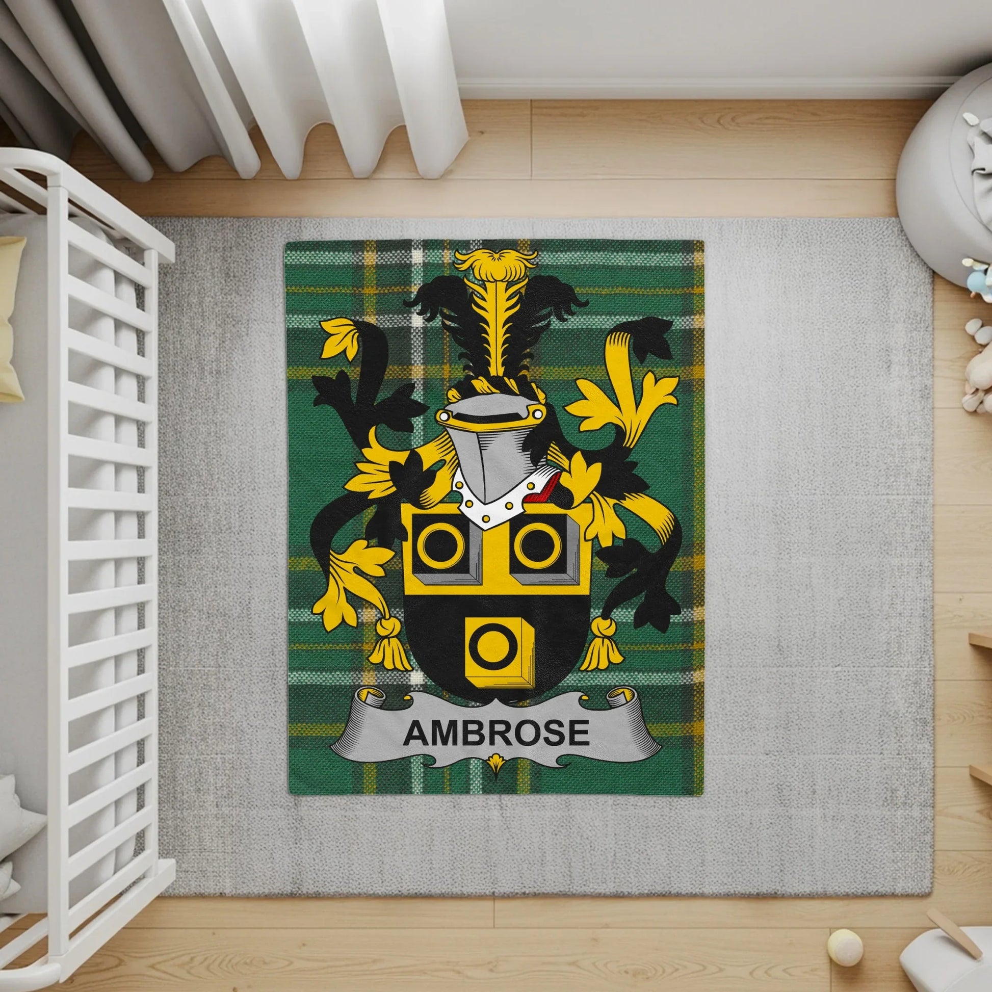 Ambrose Family Crest Indoor Decorative Rug Product