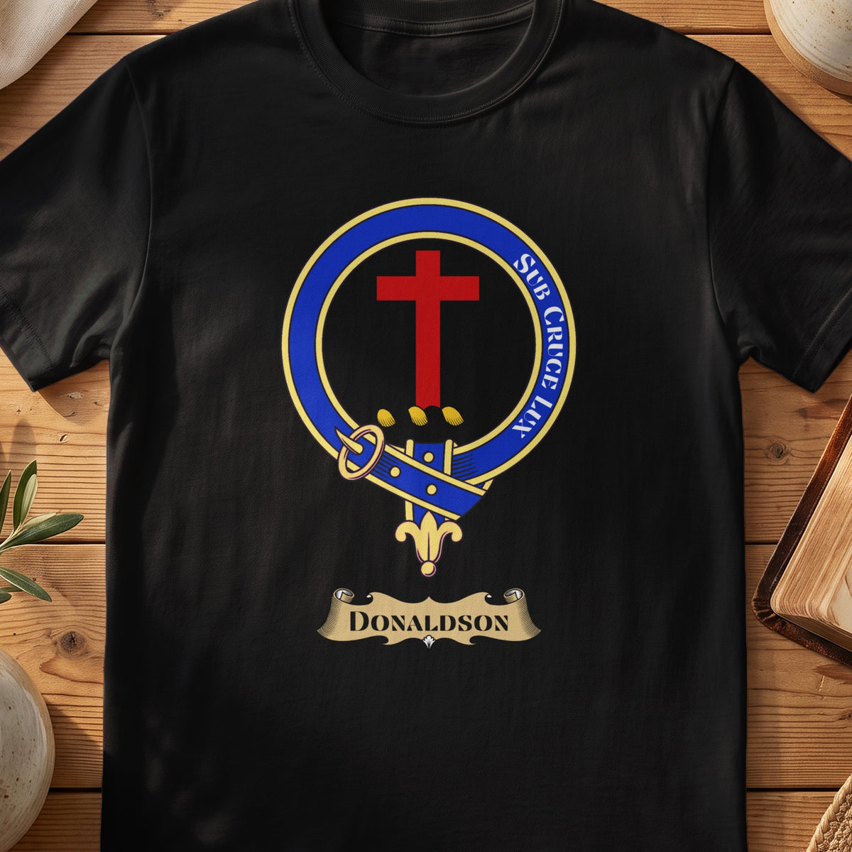 Donaldson Scottish clan crest T-shirt in black