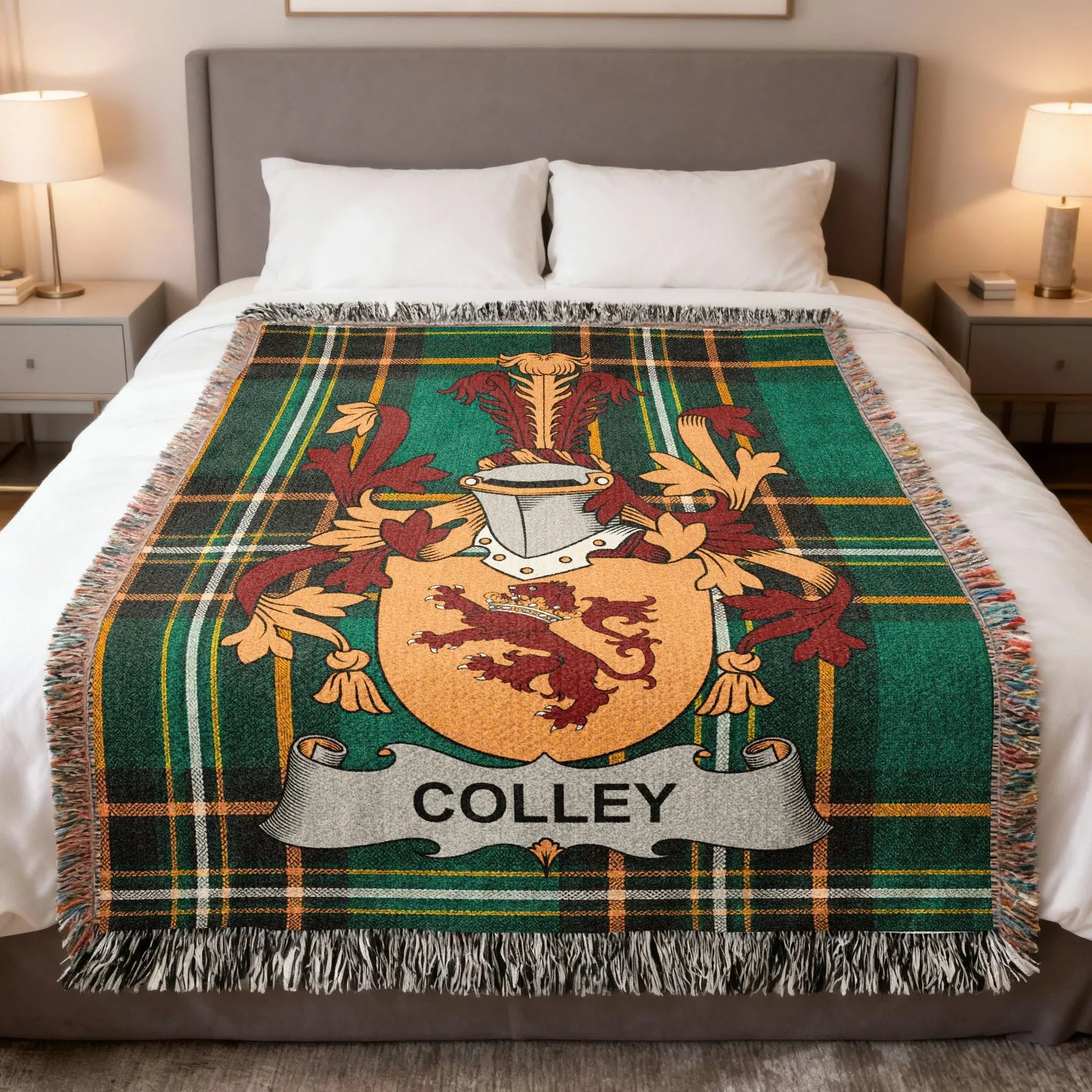 Colley Crest Plaid Tartan Throw Blanket product type