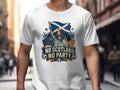 Statue of Liberty with traffic cone, Scottish flag, and text "No Scotland No Party".