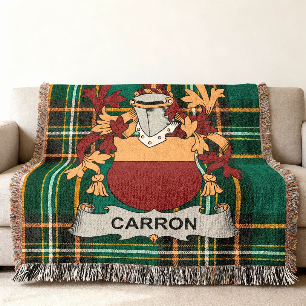 Carron Family Crest Plaid Throw Blanket product type