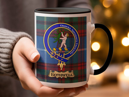 Bothwell Heritage Clan Crest Tartan Mug - Living Stone Gifts