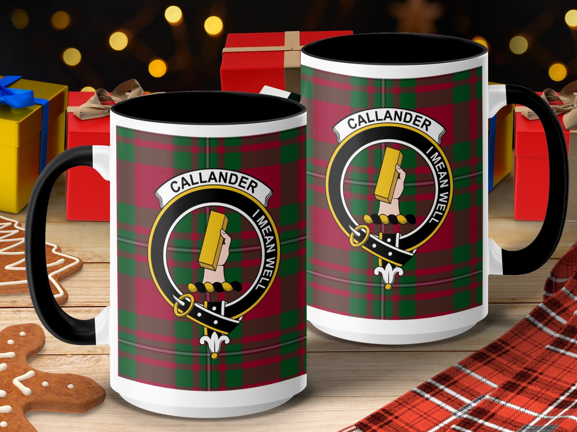 Callander Scottish Tartan Crest Design Mug - Living Stone Gifts