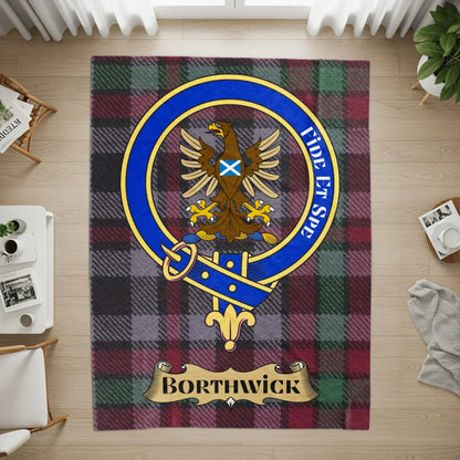 Fide Et Sper Borthwick Plaid Shield Design Rug product
