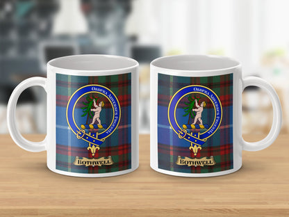 Bothwell Heritage Clan Crest Tartan Mug - Living Stone Gifts