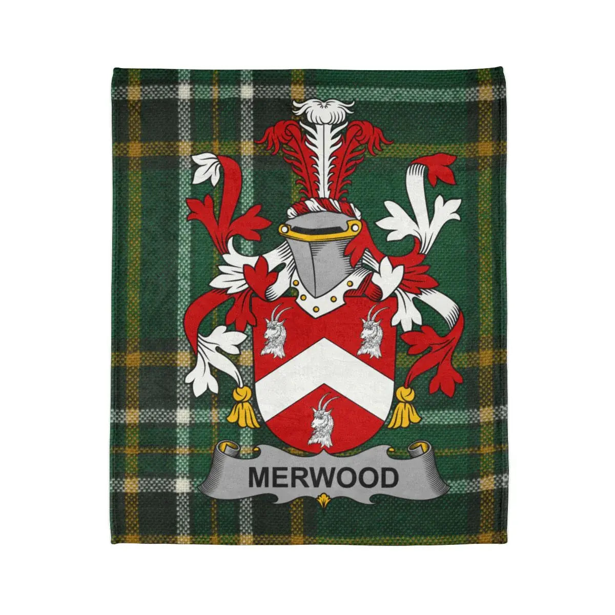 Merwood Family Crest with Tartan Blanket product type
