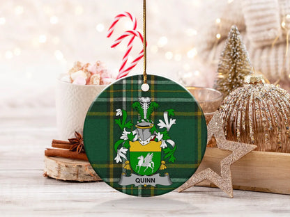 Personalized Family Crest Holiday Ornament product