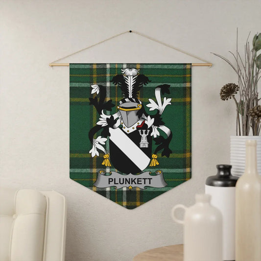 Family Crest Wall Hanging with Plunkett Name product