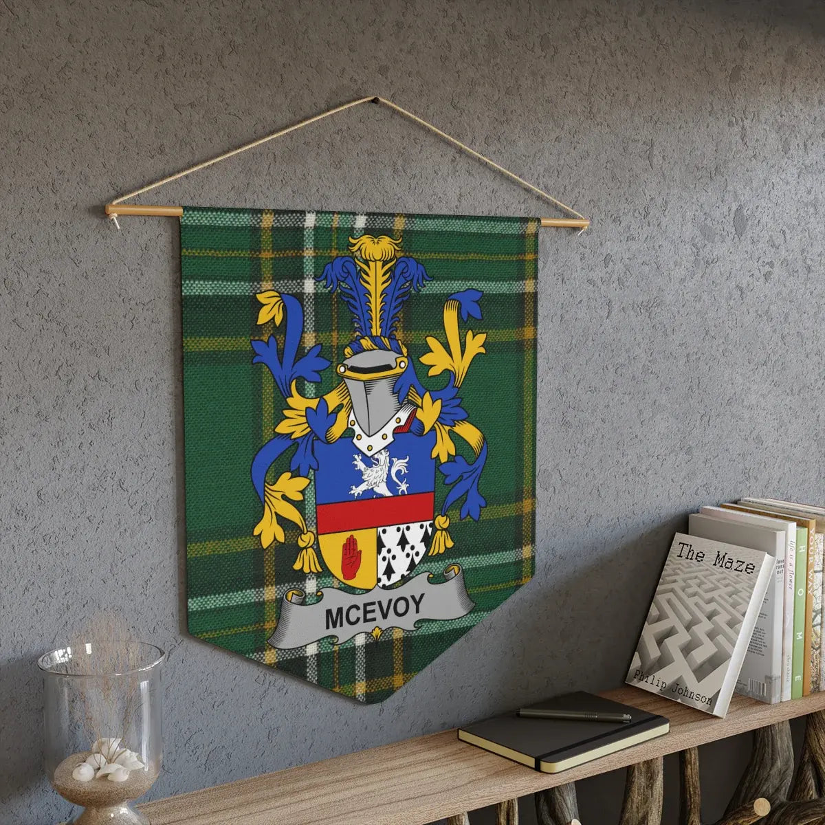 Personalized Scottish Tartan Crest Wall Hanging product