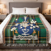 McDonnell Irish Woven Blanket | Lords of the Glens of Antrim Tartan Throw