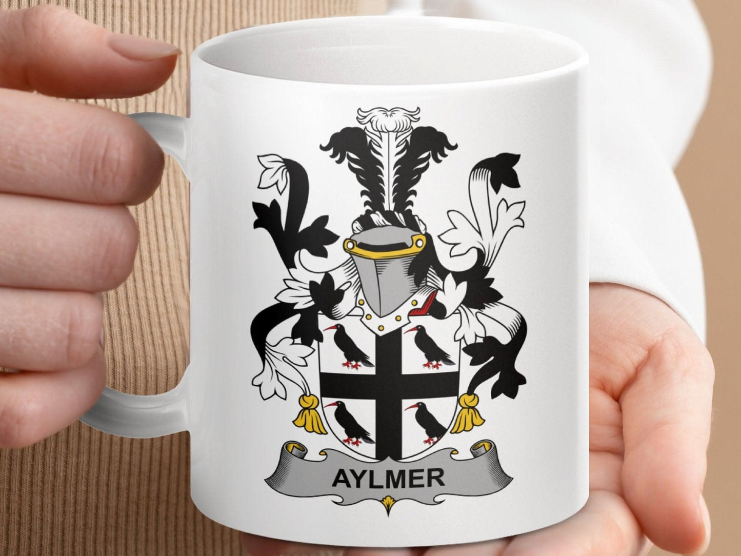 Aylmer Surname Irish Family Crest Graphic Mug Product - Celtic Ancestry Gifts