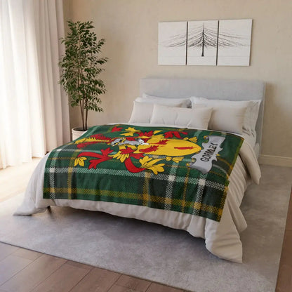 Family Crest Green Plaid Pattern Cozy Blanket product