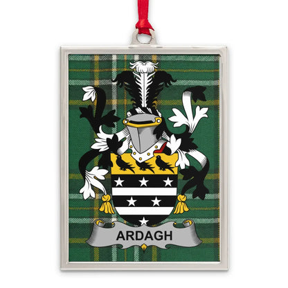 Ardagh Crest on Green Plaid Background Ornament product