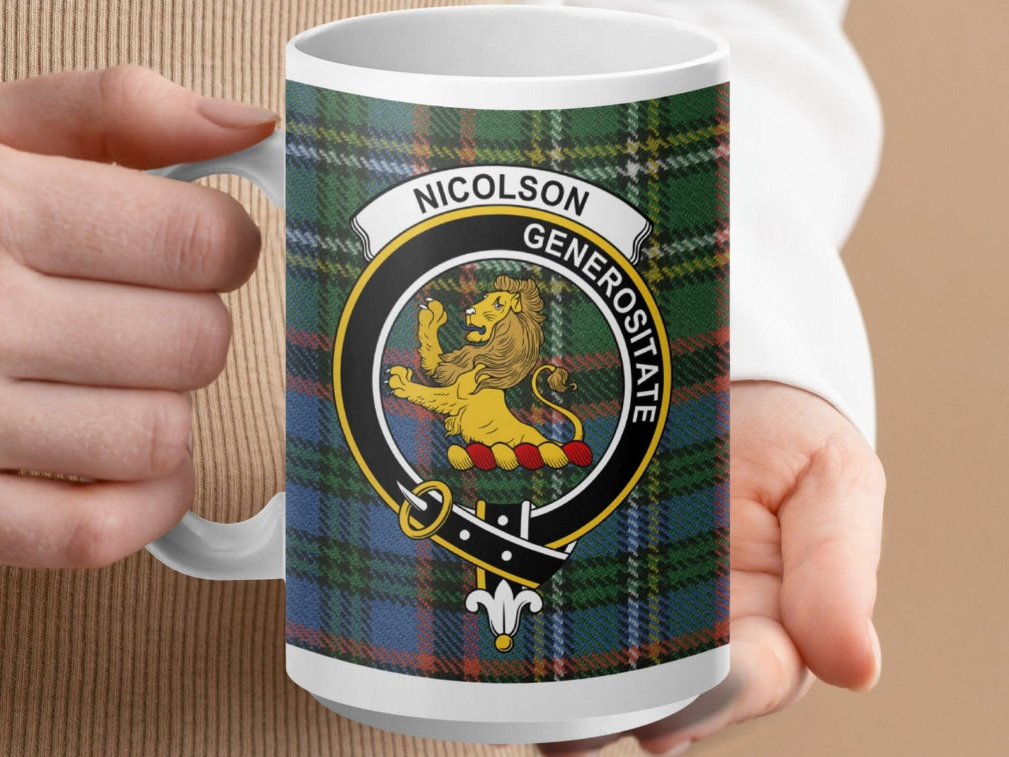 Nicolson Generositate Plaid Crest Mug product