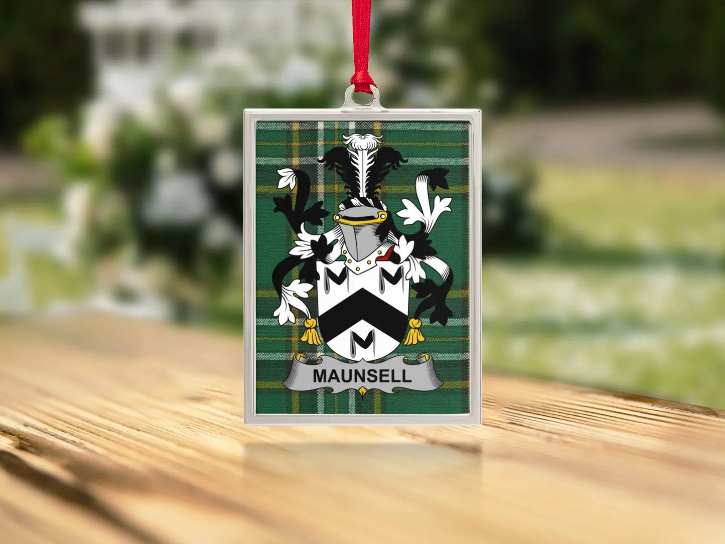 Personalized Coat of Arms Crest Maunsell Ornament product