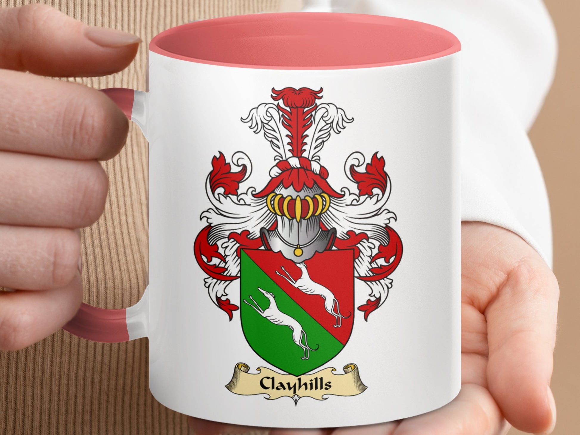 Clan Clayhills Scottish Coat of Arms Accent Coffee Mug - Living Stone Gifts