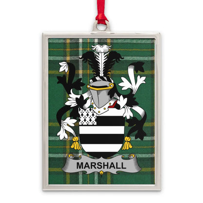 Marshall Coat of Arms Plaid Background Ornament product