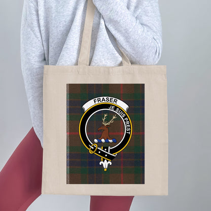 Fraser Je Suis Prest Clan Tartan Tote Bag - Living Stone Gifts