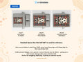 Size guide for Blacklock Scottish family shield woven blanket on a Caledonia tartan background