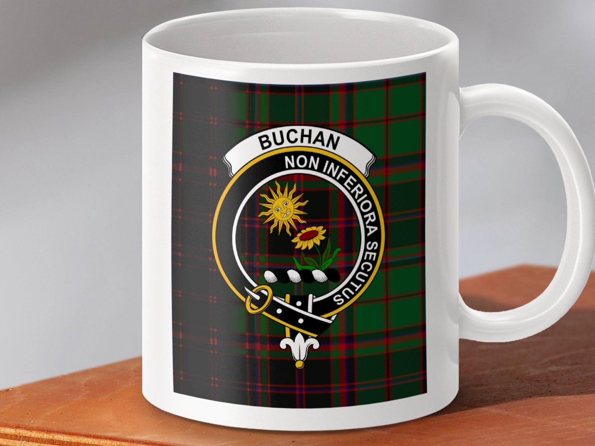 Clan Buchan Non Inferiora Secutus Custom Mug product