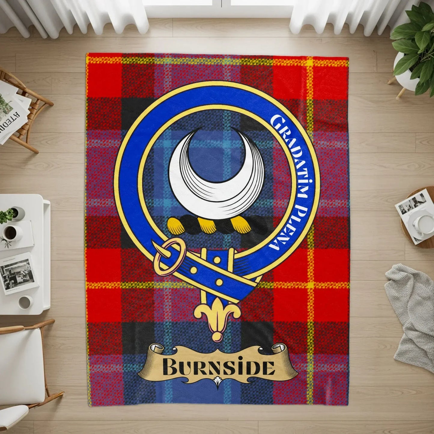 Burnside Clan Tartan Pattern Blanket product type