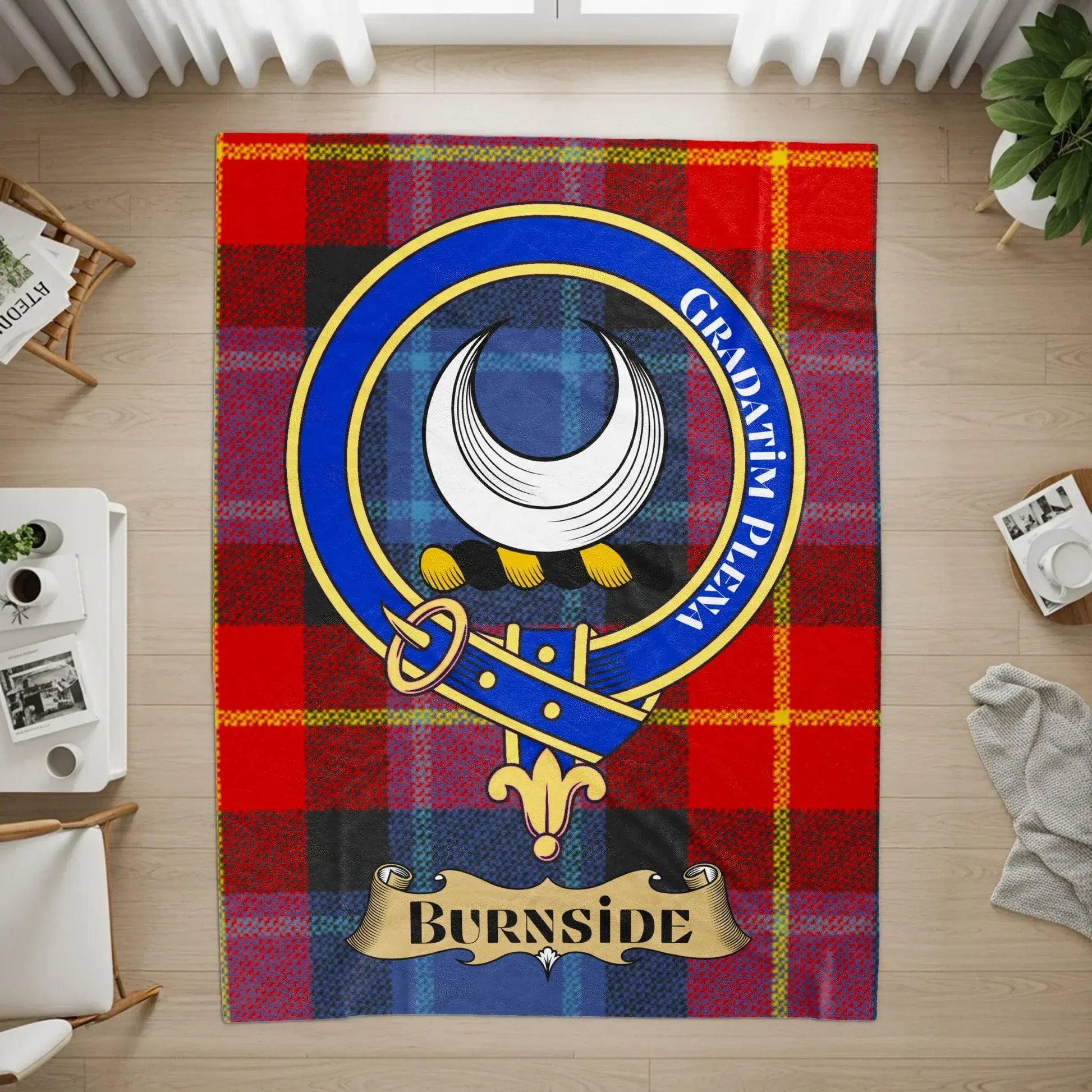 Burnside Clan Tartan Pattern Blanket product type