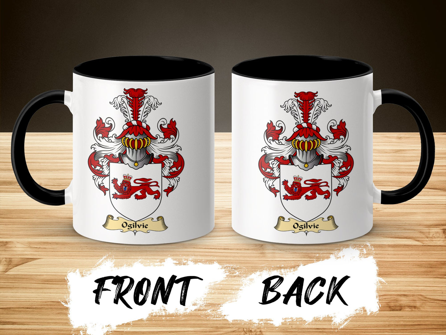 Ogilvie Scottish Clan Surname Coat of Arms Mug - Living Stone Gifts