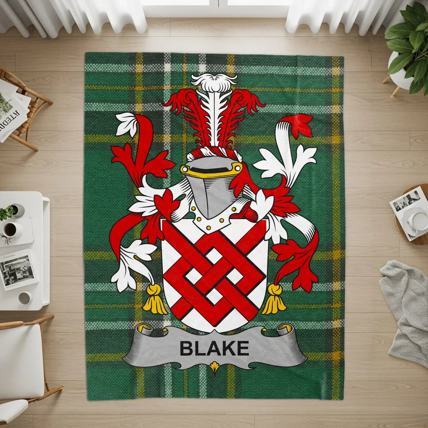 Colorful Blake Family Crest Area Rug product type