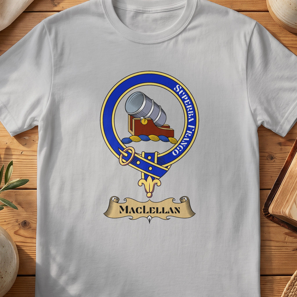 MacLellan Scottish clan crest T-shirt in Sport Grey