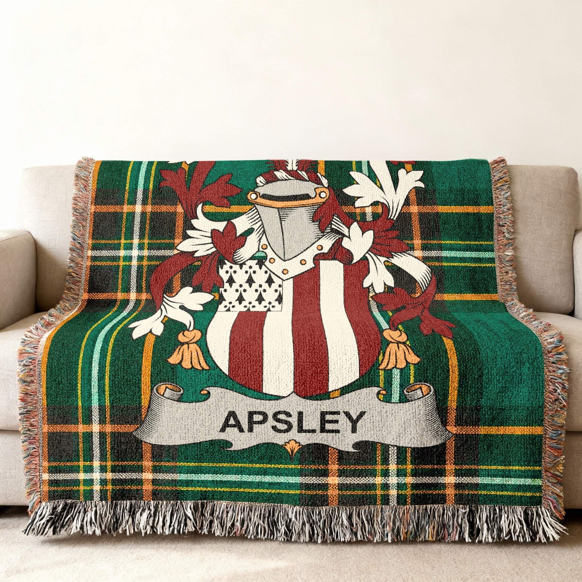 Apsley Family Crest Tartan Plaid Throw product type