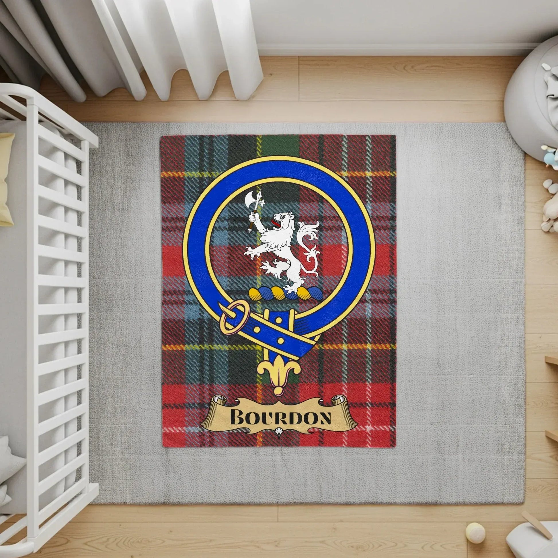 Bourdon Tartan Style Rug Perfect Nursery Product