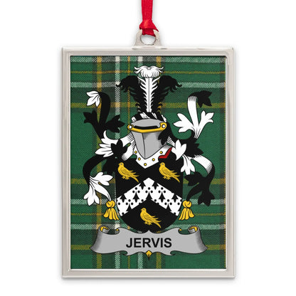 Jervis Tartan Family Crest Christmas Tree Ornament product