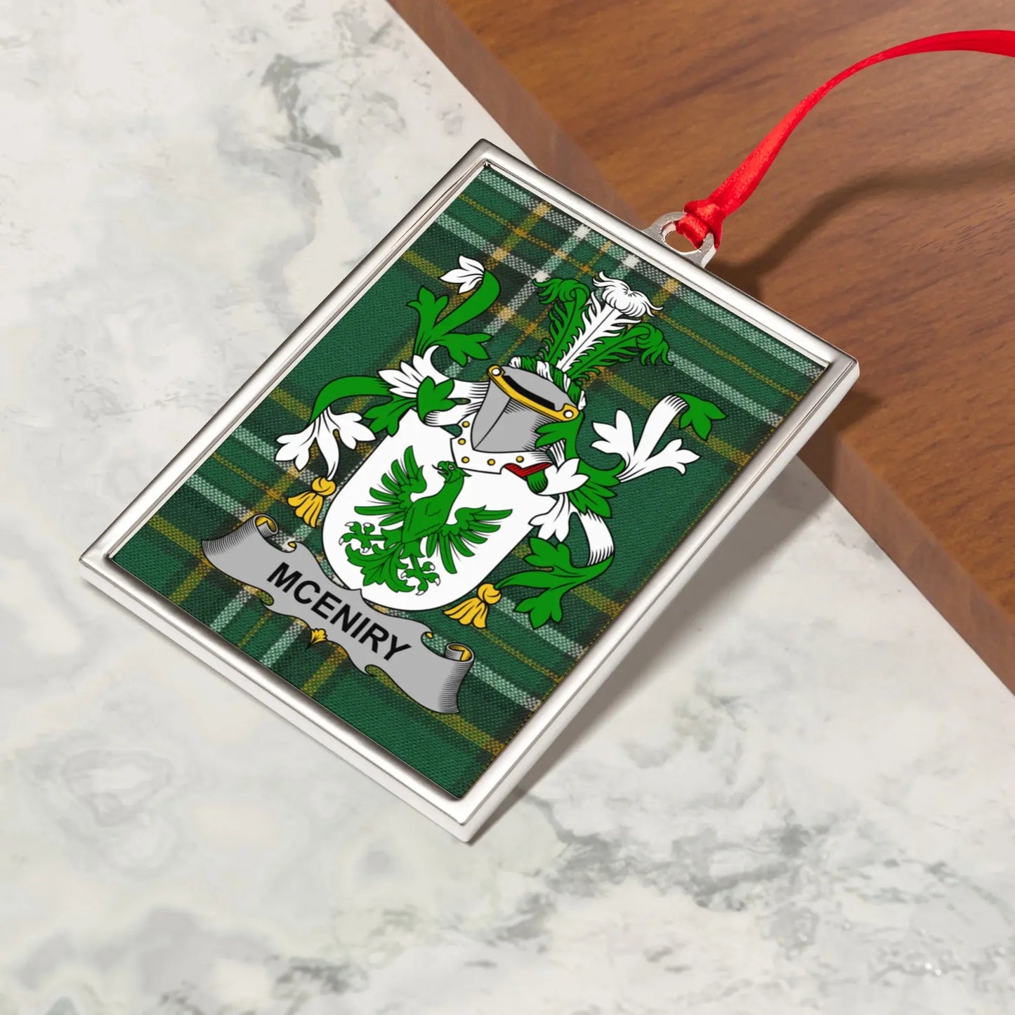 McEniry Family Crest with Tartan Design product