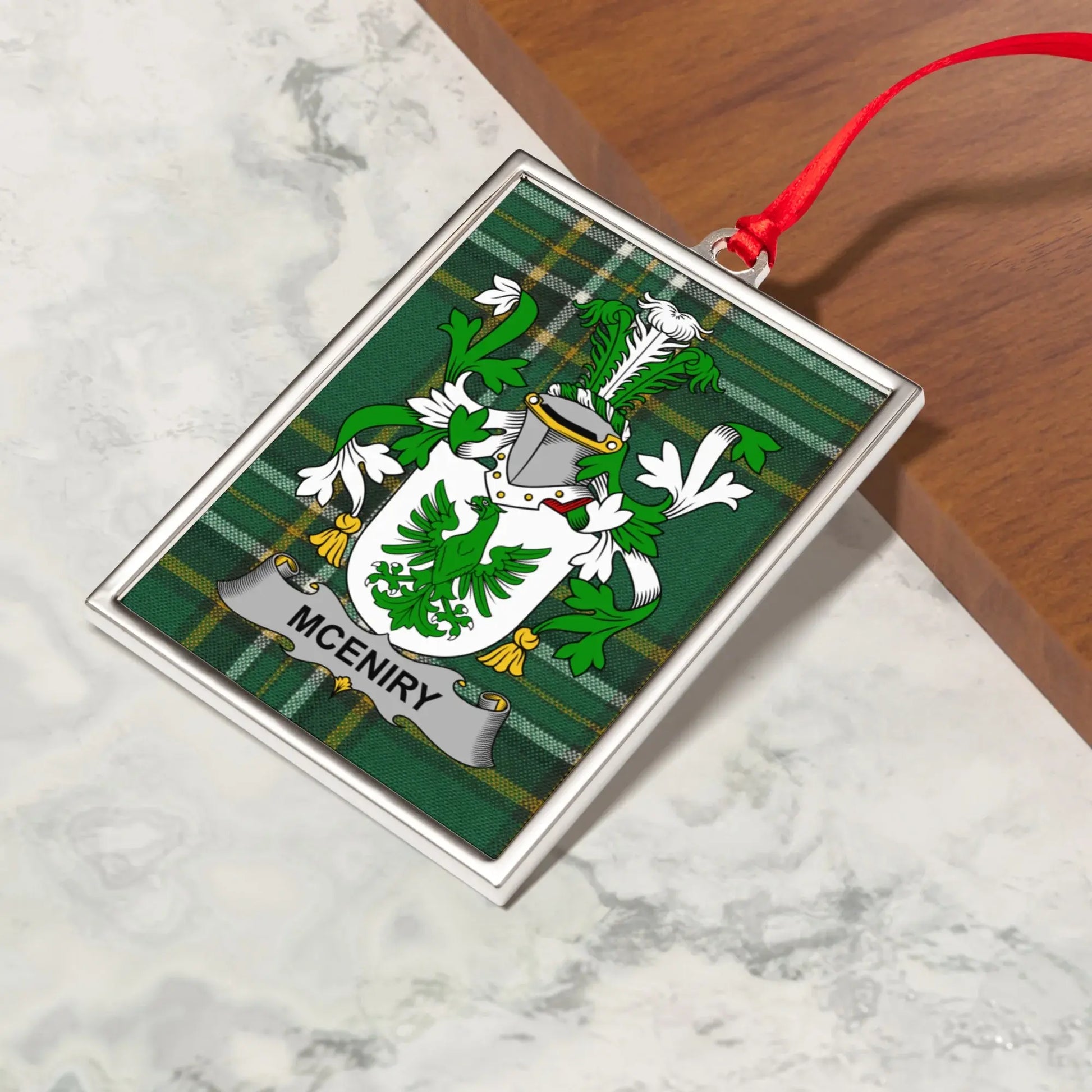 McEniry Family Crest with Tartan Design product