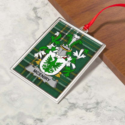 McEniry Family Crest with Tartan Design product