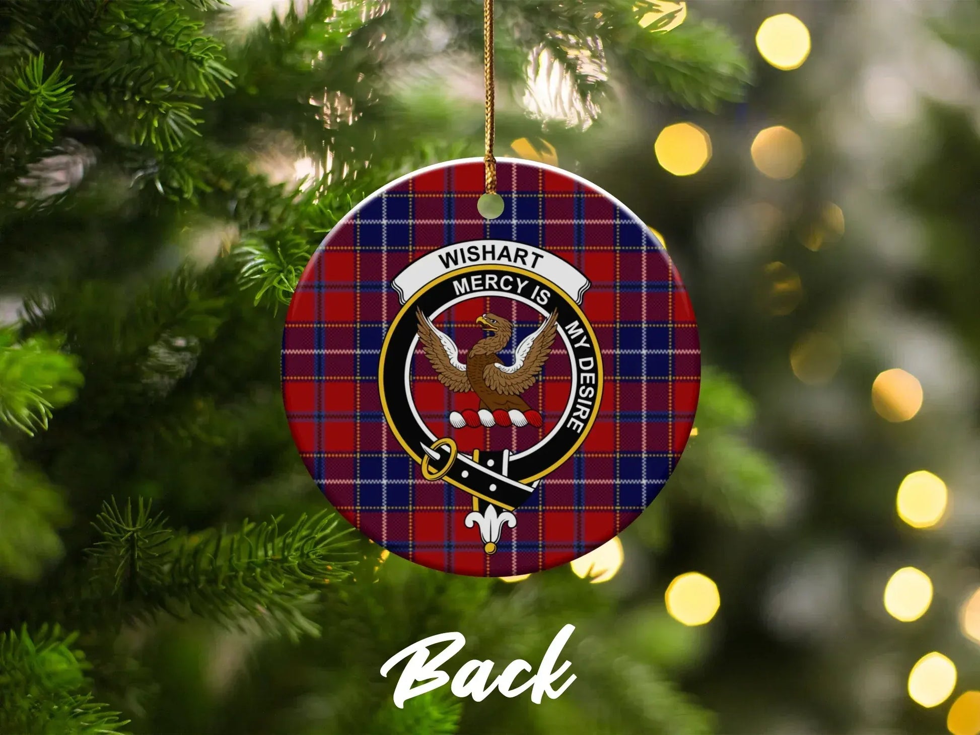Wishart Mercy Is My Desire Back Holiday Ornament product type