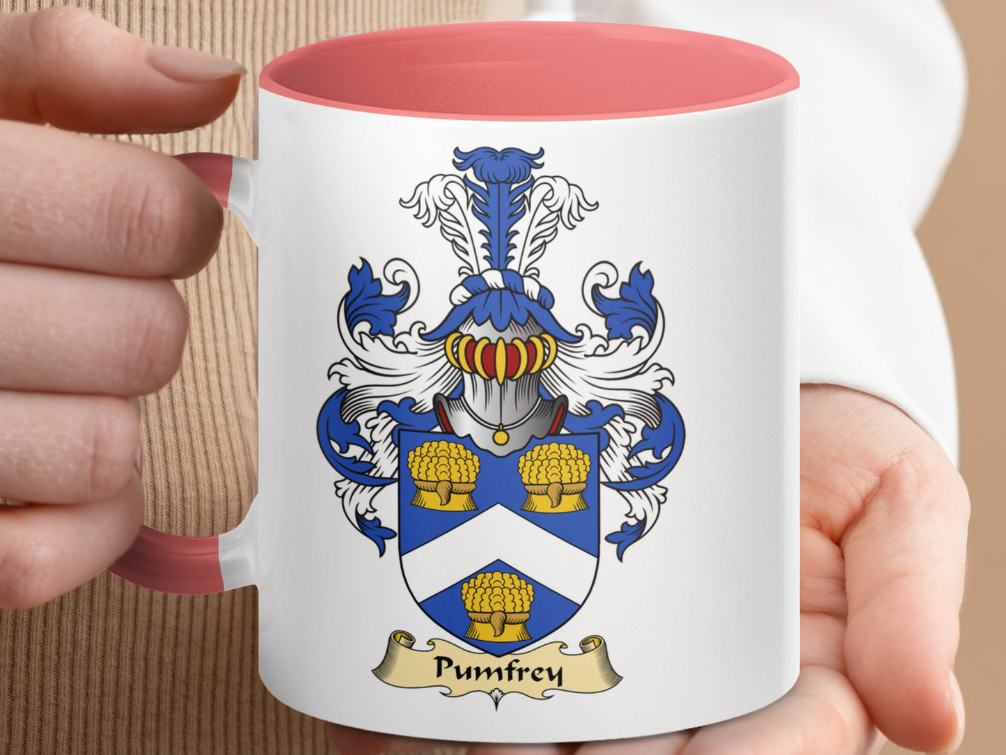 Scottish Clan Surname Coat of Arms Mug Pumfrey Design - Living Stone Gifts