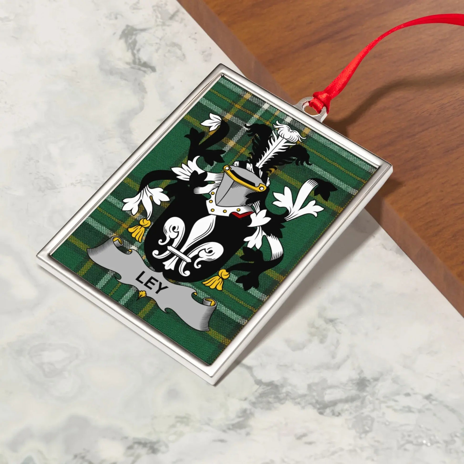 Family Name Crest Ornament Custom Decor Product