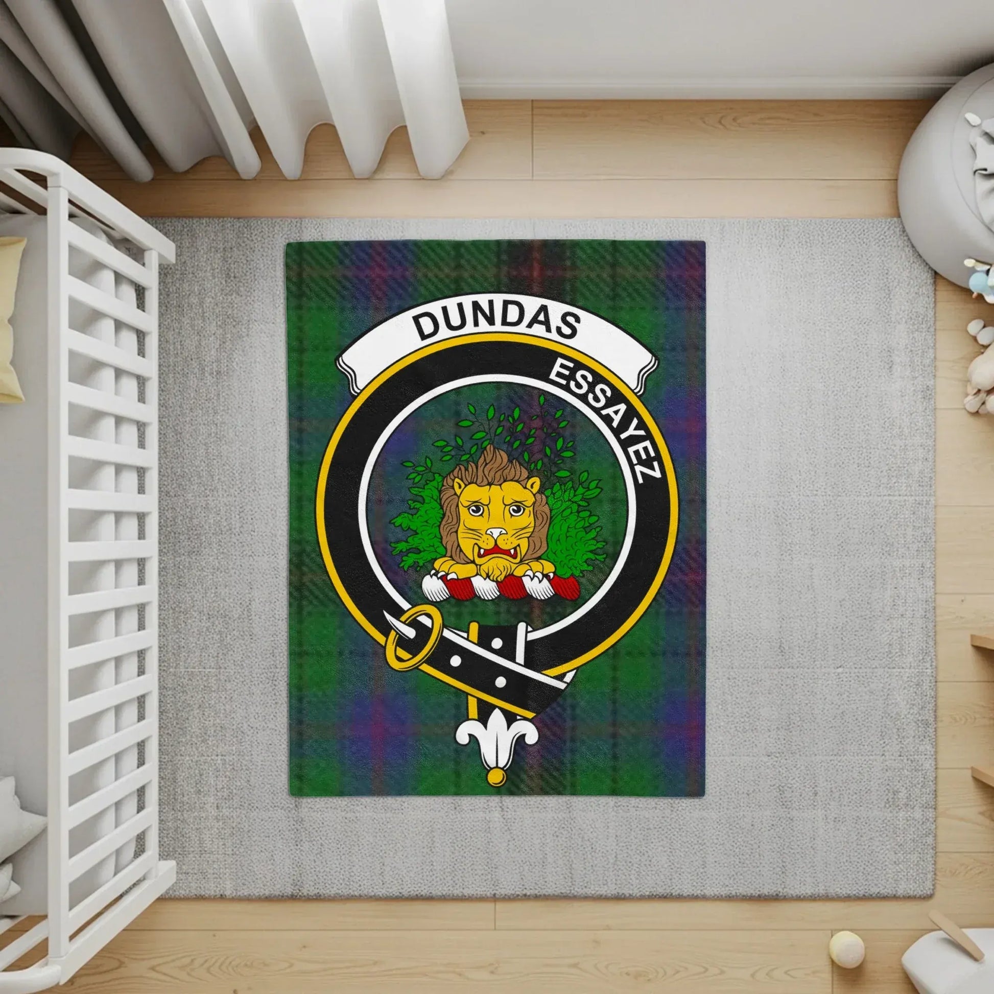 Vibrant Lion Emblem Design Decorative Floor Rug product