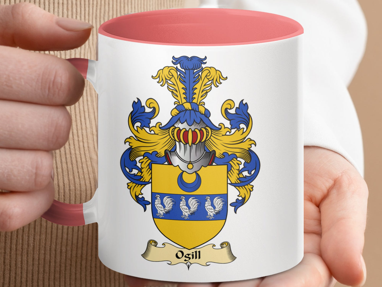 Scottish Clan Surname Osill Coat of Arms Mug - Living Stone Gifts