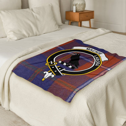 Scottish Clan Mackie Crest Tartan Blanket - Living Stone Gifts