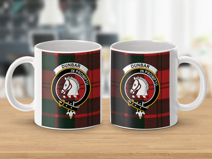 Clan Dunbar Scottish Tartan Crest Mug - Living Stone Gifts