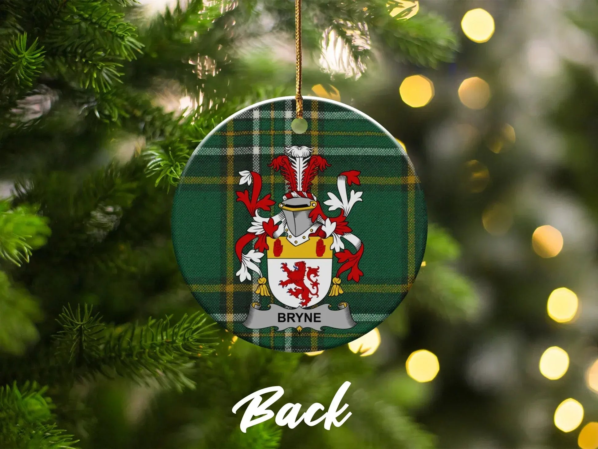 Personalized Family Crest Christmas Tree Ornament product type