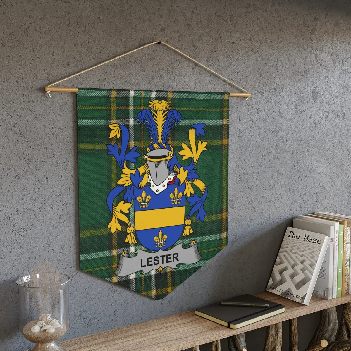 Personalized Family Crest Tapestry Wall Hanging product